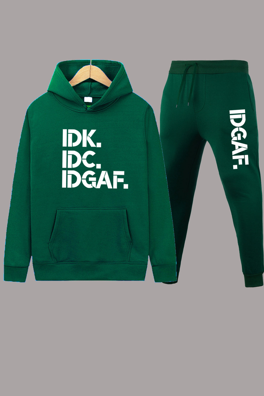 Hoodie and jogger pants set for women with an impressive slogan design Lune London