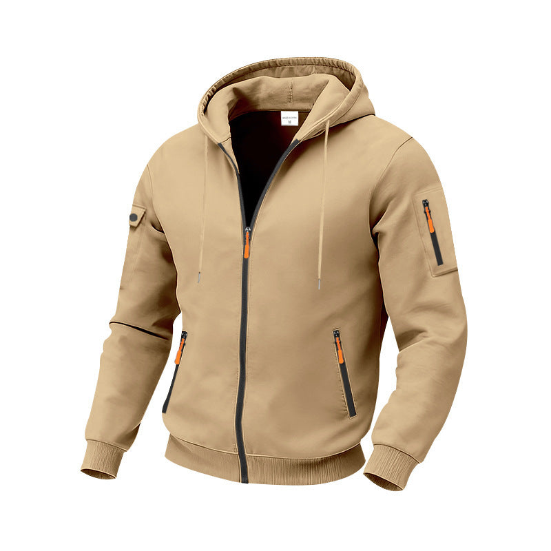 Men's sporty hoodie with functional zip pockets Lune London