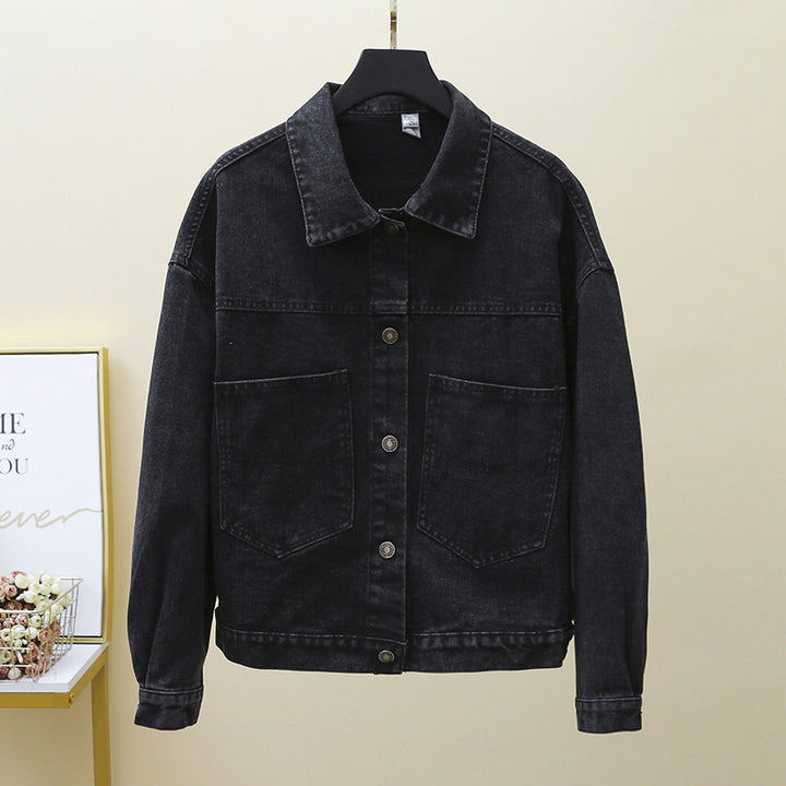 Veste en denim pour femmes avec grandes poches plaquées Chic & Stil