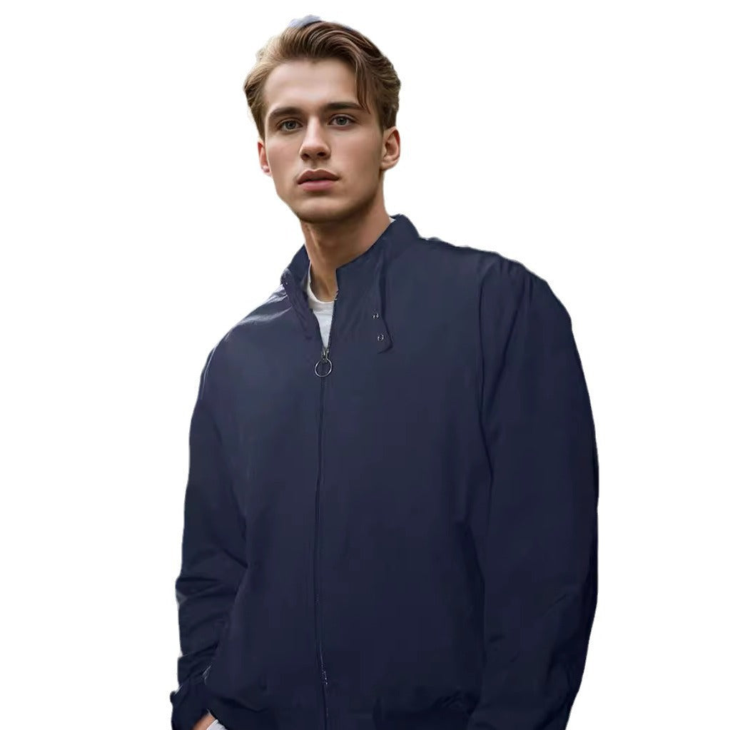 Casual windbreaker jacket for men with high collar Amarae