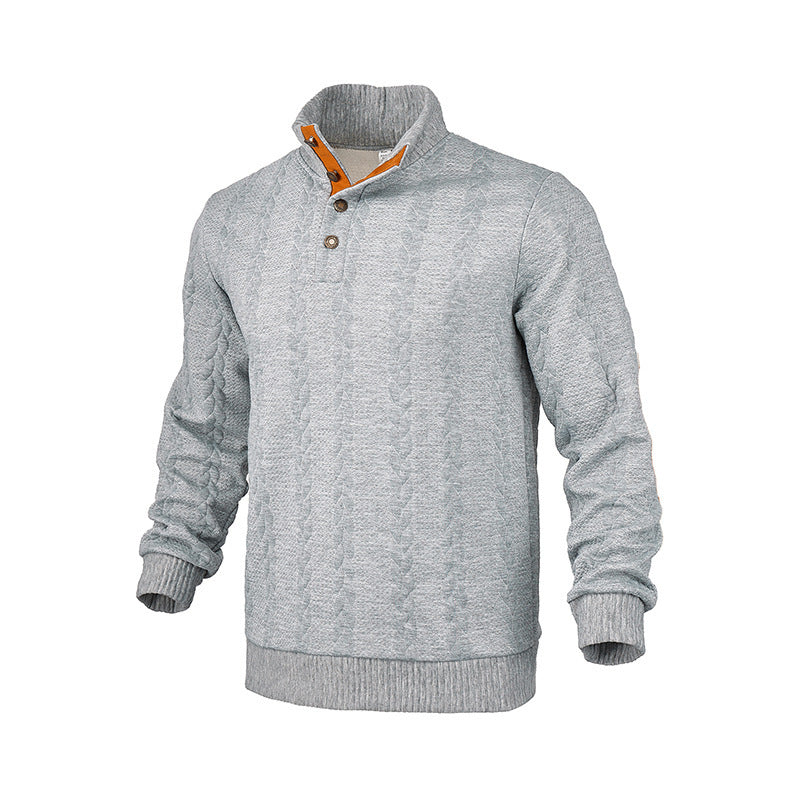 Round neck sweater for men with contrasting details Lune London