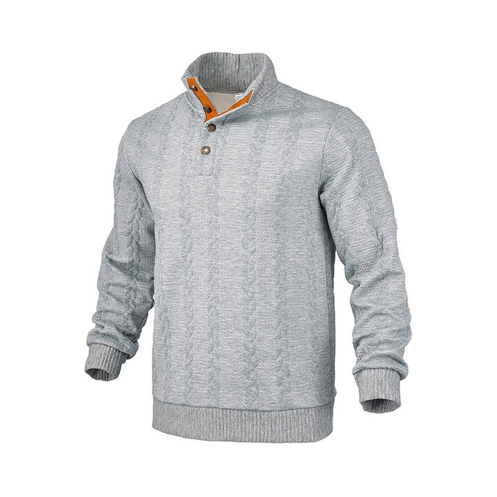 Round neck sweater for men with contrasting details Lune London