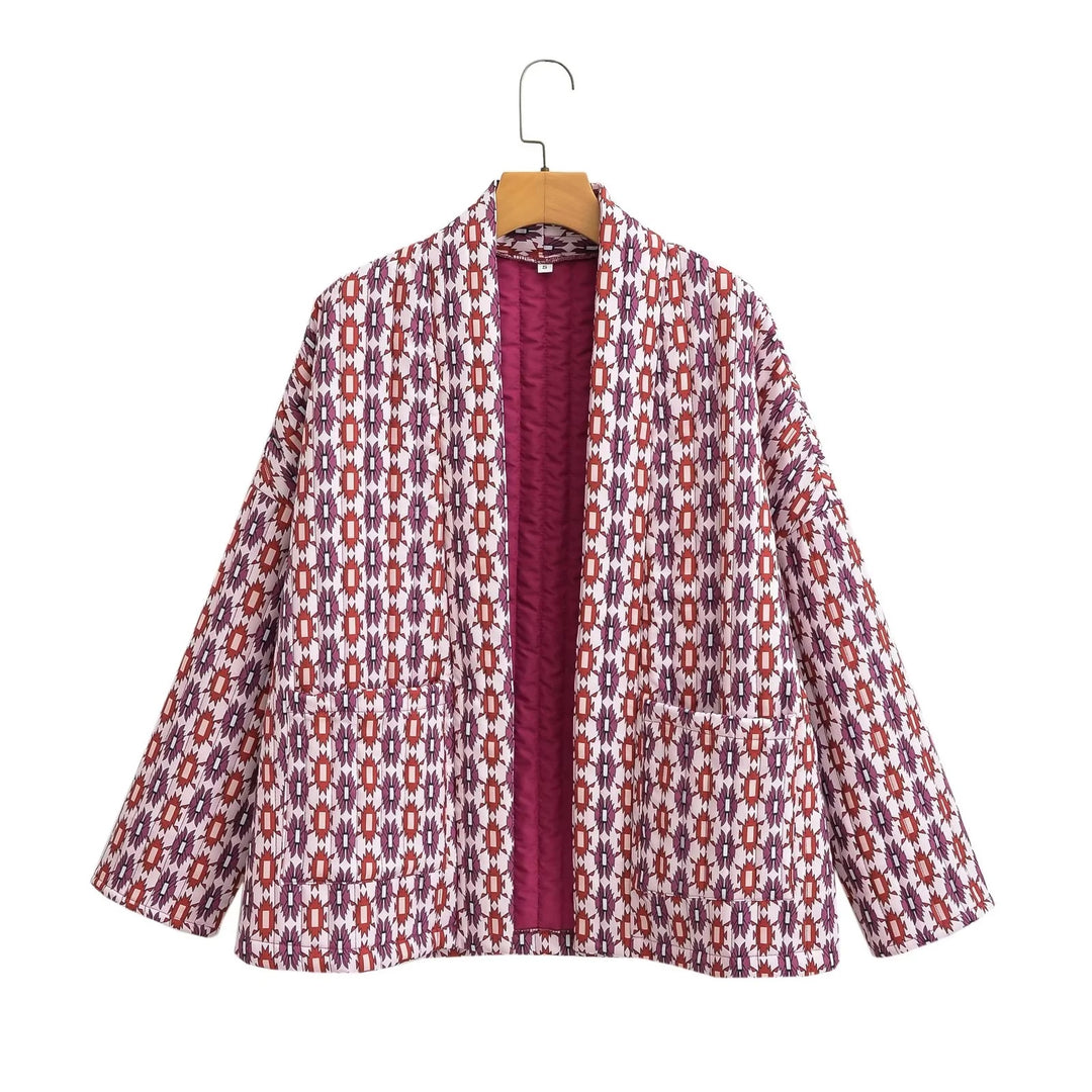 Veste matelassée pour femmes avec motif graphique unique Chic & Stil