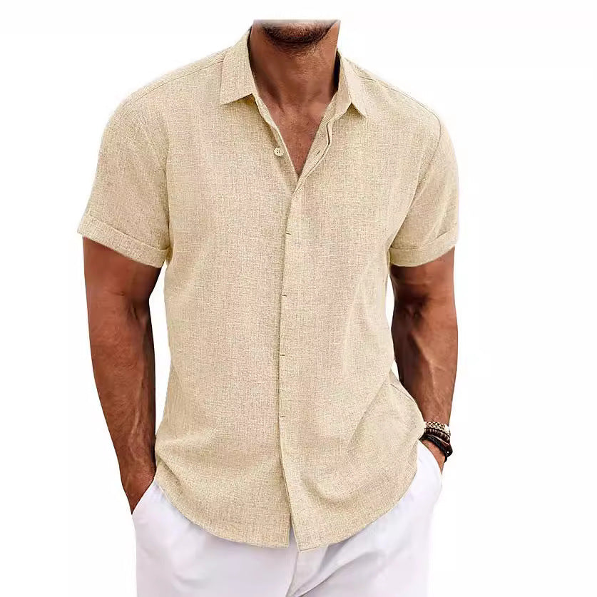 Short sleeve shirt for men in light cotton with pleasant wearing comfort Lune London