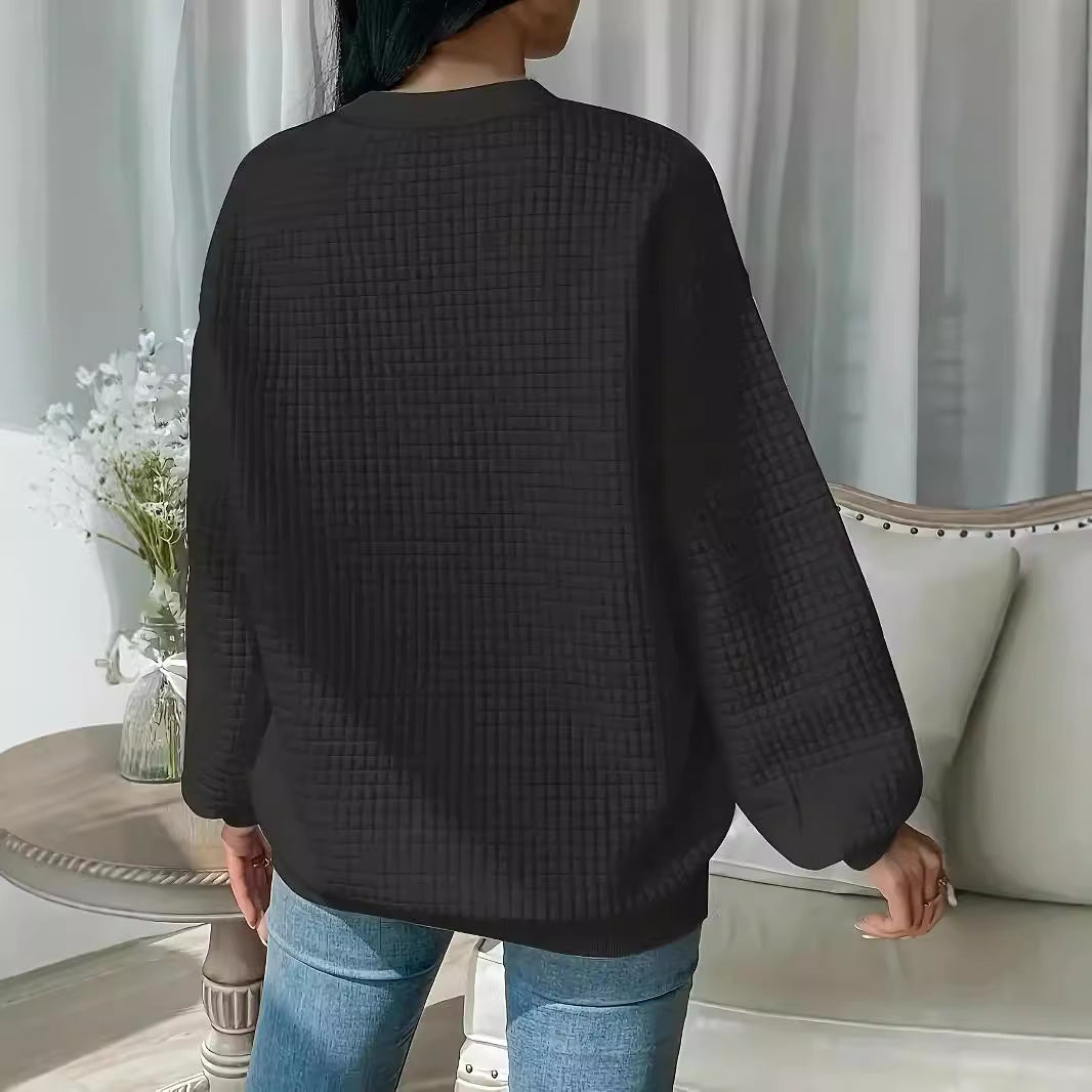 Women's oversized casual sweater with textured design Lune London