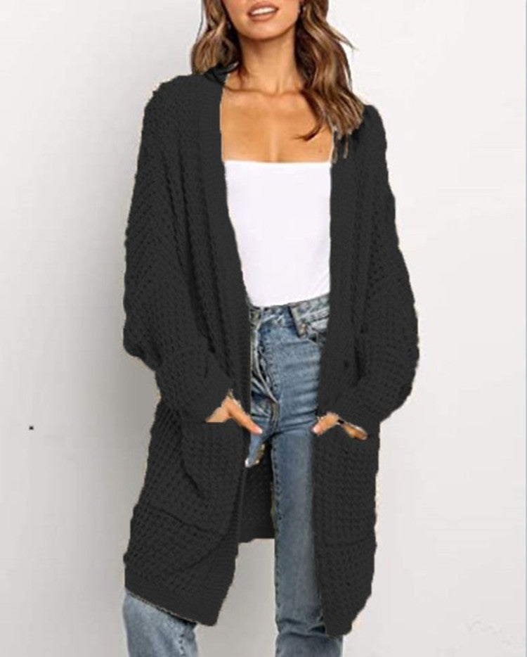 Thick knitted jacket for women with deep pockets and casual fit Lune London