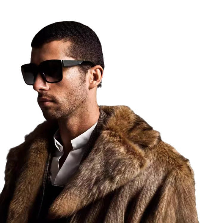 Men's Elegant Faux Fur Coat Amarae