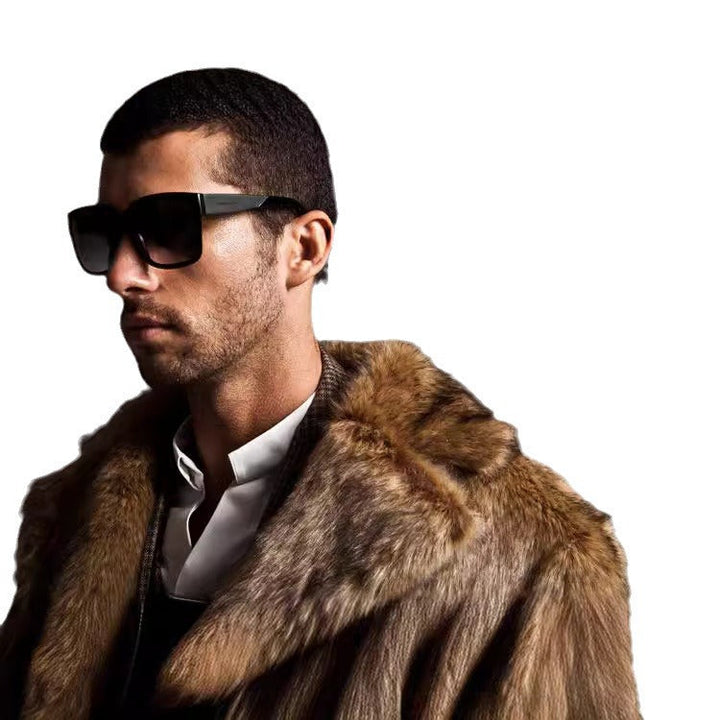 Men's Elegant Faux Fur Coat Amarae