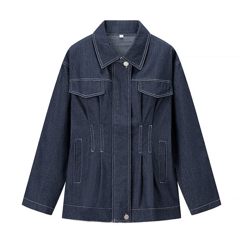 Women's denim jacket with practical patch pockets and modern darts Amarae