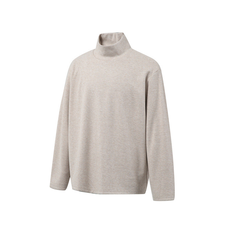 Unisex Boxy Fine Knit Pullover with Short Polo Collar and Straight Hem Amarae