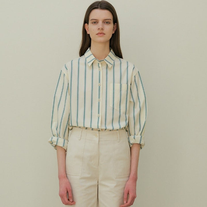 Chemisier Rayé Surdimensionné pour Femme Chic & Stil