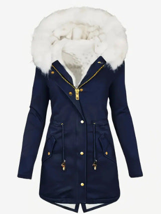 Ladies padded winter coat with removable hood Amarae