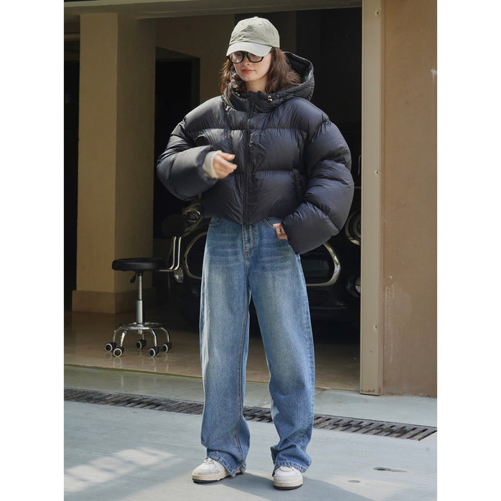 Women's High-Waisted Extra Wide Denim Jeans in Baggy Cut with Wide Leg and Vintage Wash Amarae