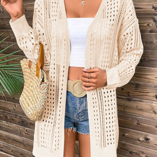 Cardigan femme avec motif en dentelle aérienne et coupe ample Chic & Stil