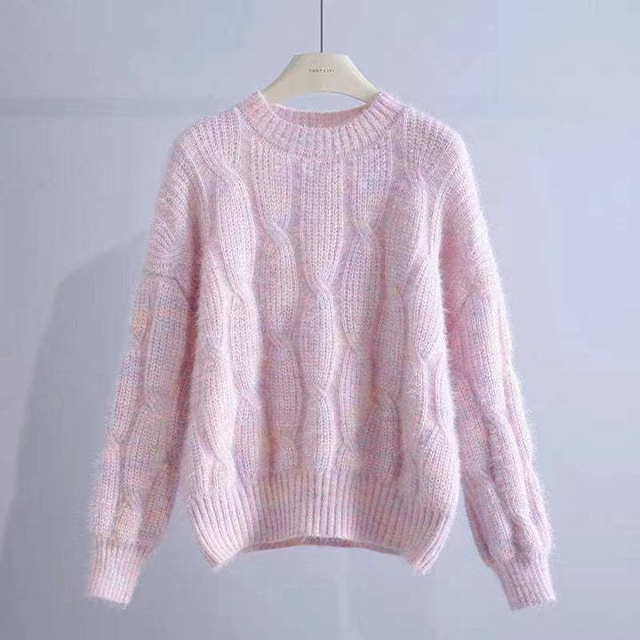 Chunky knit sweater for women with an innovative wave pattern Lune London