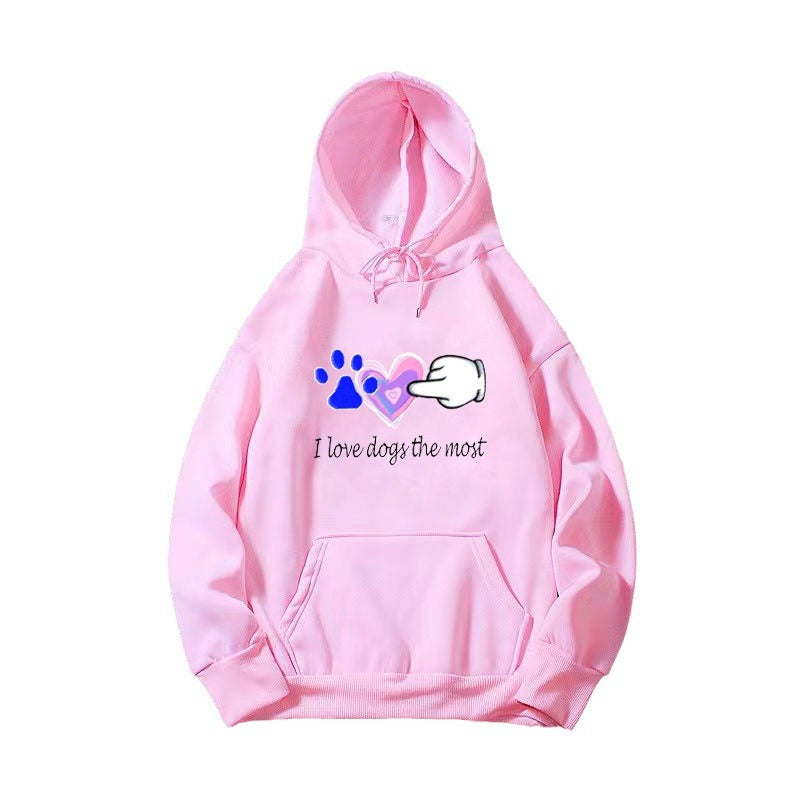 Women Hoodie with Loving Dog Design Chic & Stil