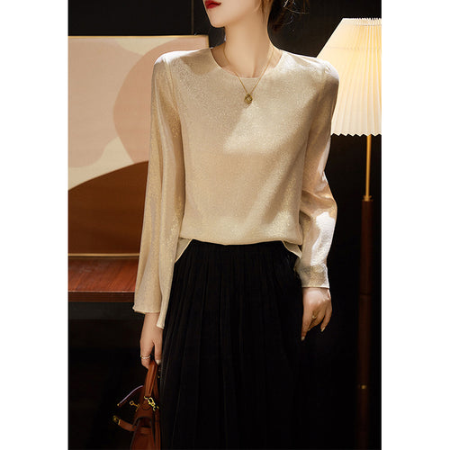 Elegant and sparkling long-sleeve top for women Amarae