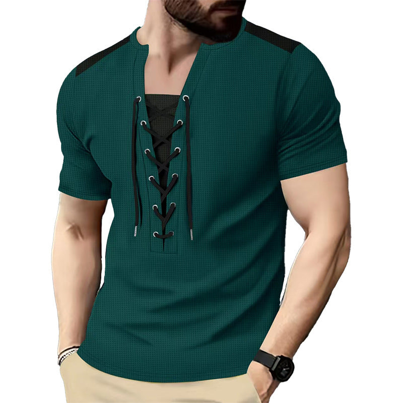 Short Sleeve Men's T-shirt with Innovative Lace Design Lune London