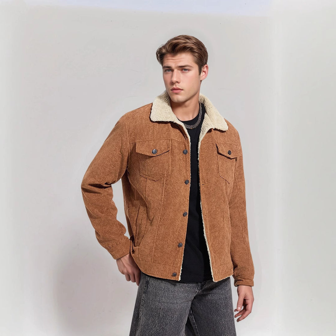 Comfortable corduroy jacket for men with warm lining Lune London