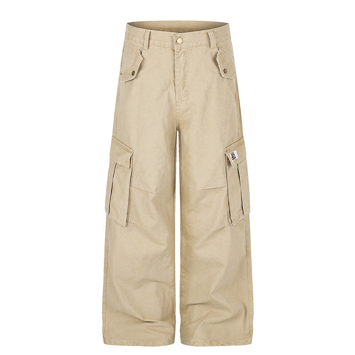 Women Wide High-Waist Cargo Pants with Large Flap Pockets and Utility Details Amarae