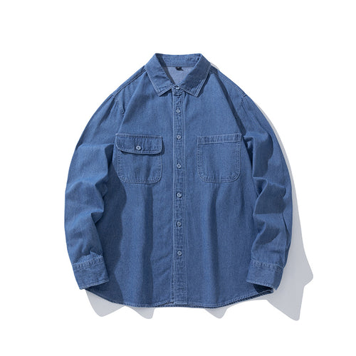 Casual denim shirt for women with pockets and button placket Amarae