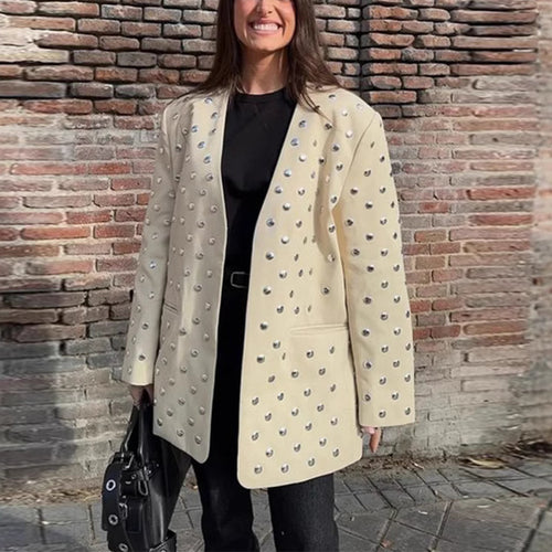 Oversized blazer for women with luxurious applications Amarae