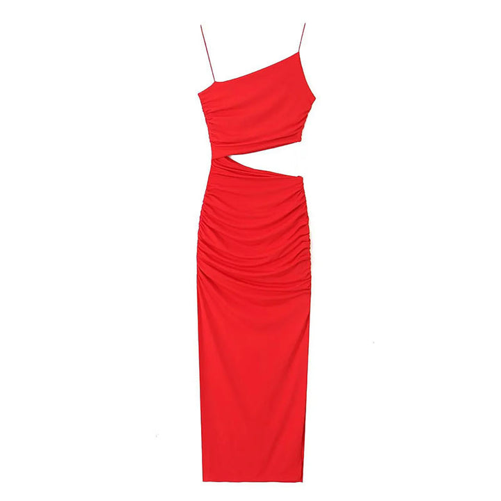 Robe maxi élégante pour femmes avec découpes, design asymétrique et fronces Chic & Stil