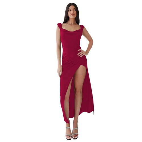 Women's Elegant Wrap Dress with High Slit and Figure-Enhancing Cut Amarae