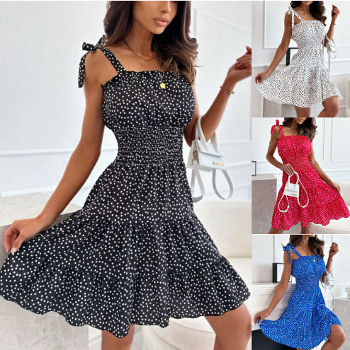 Summer mini dress for women with layers and adjustable straps Amarae