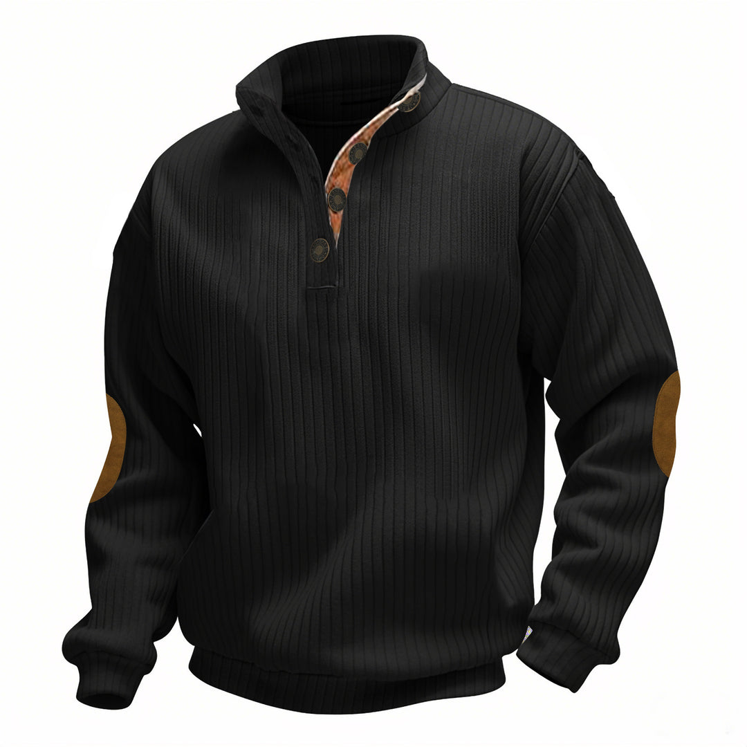 Pulli élégant pour hommes avec col montant de haute qualité et détails contrastés à la mode Lune London