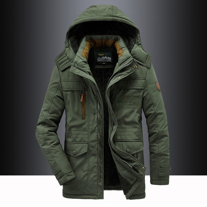 Winter jacket for men lined with removable hood Lune London