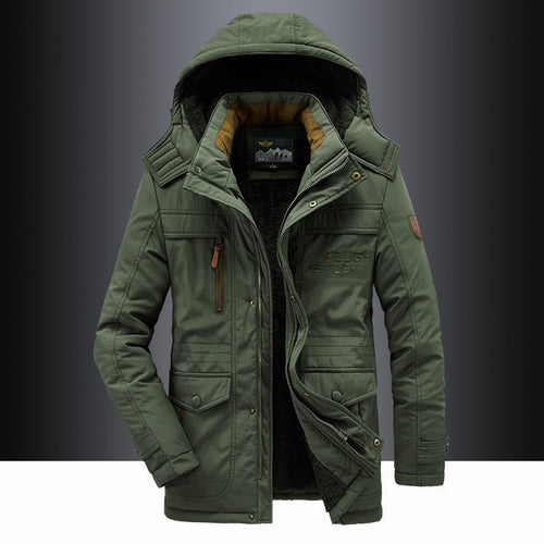 Winter jacket for men lined with removable hood Amarae