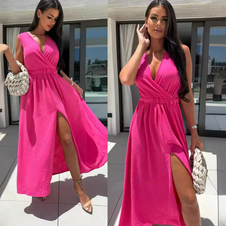 Elegant high-waisted maxi dress Lune London