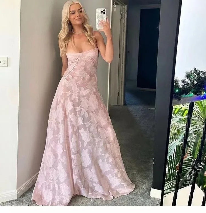 Ladies Flowers Lace Evening Dress Lune London