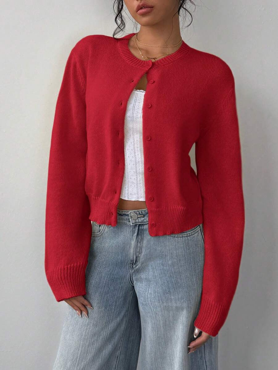 Cardigan pour femmes en coton doux avec détails en boutons Chic & Stil