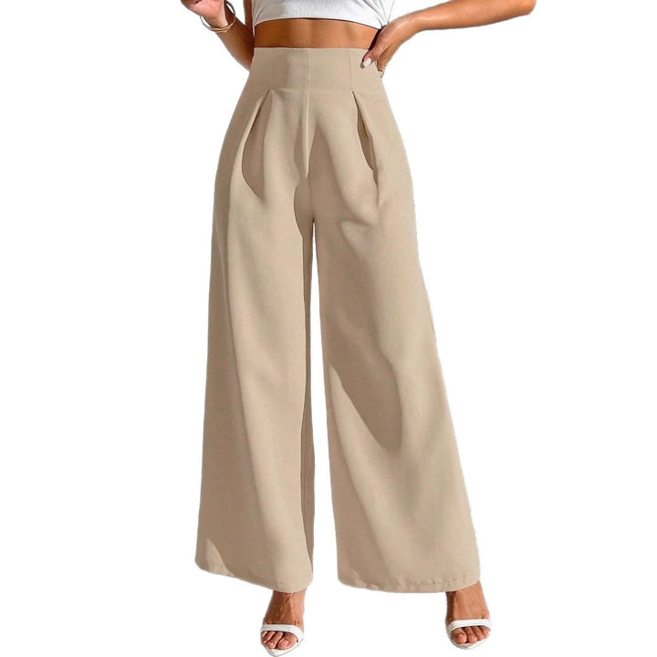 Wide women's palazzo pants with an elegant cut and high waist Lune London