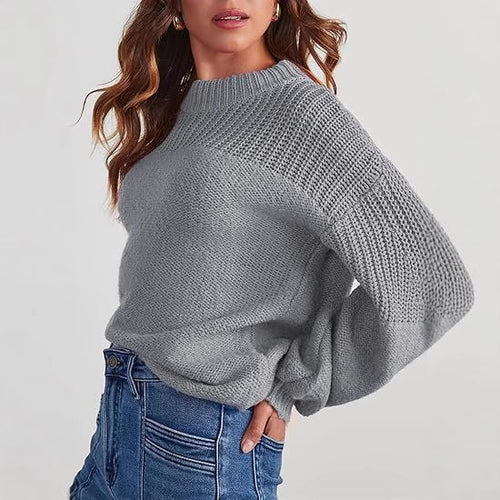 Fashion knit sweater for women with drop shoulders and casual fit Amarae