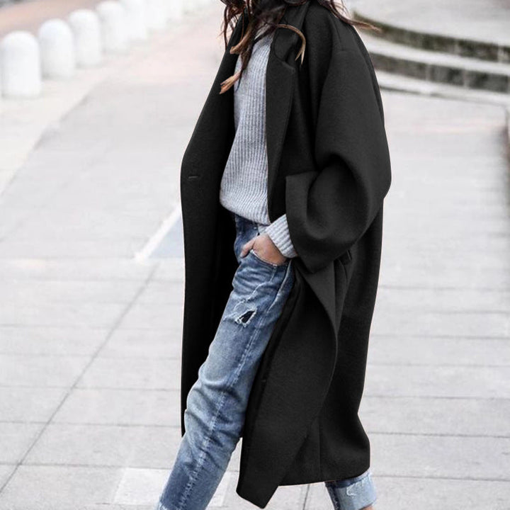 Women Oversized Coat with Elegant Cut and Deep Pockets Amarae