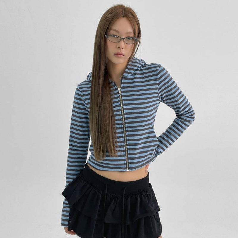 Sweat à zip court aérien pour femmes Chic & Stil