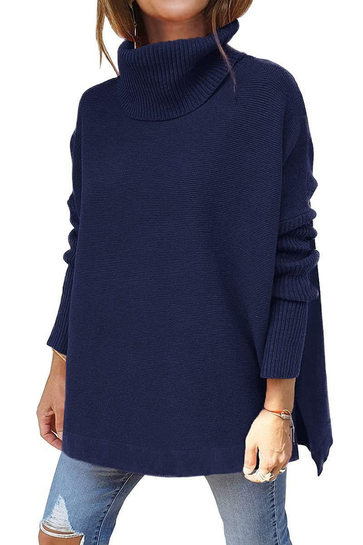 Comfortable turtleneck sweater for women with a textured design and a loose fit Lune London