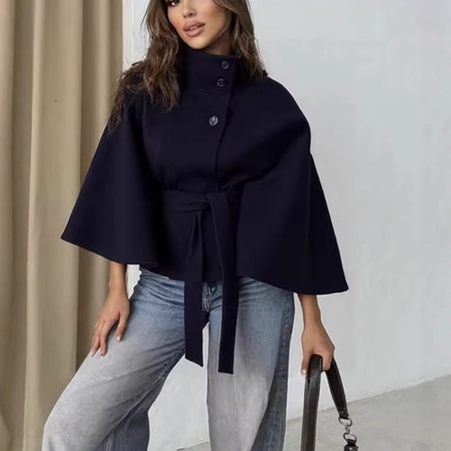 Ladies Elegant and flattering comfort jacket with large collar Amarae