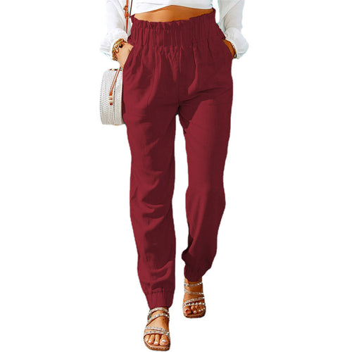 Casual women's pants with elastic waist and practical pockets Amarae