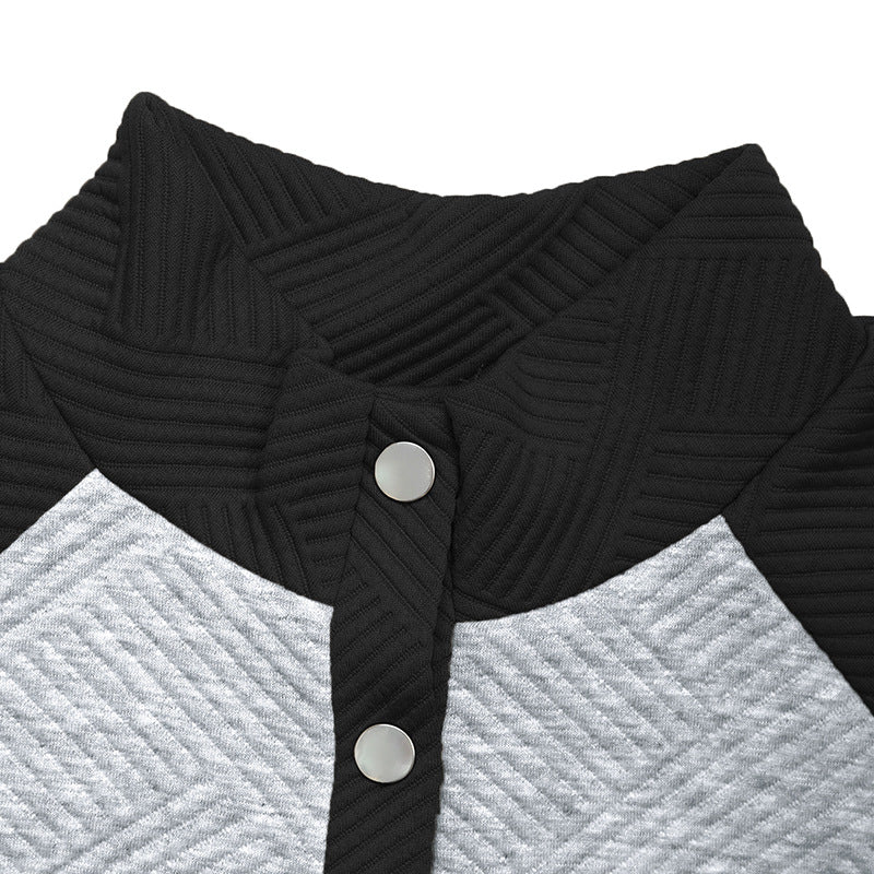 Casual women's sweater with textured design and button placket Lune London