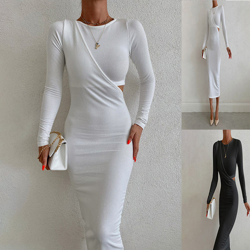 Elegant long-sleeve wrap dress for women with a sculpting fit Amarae