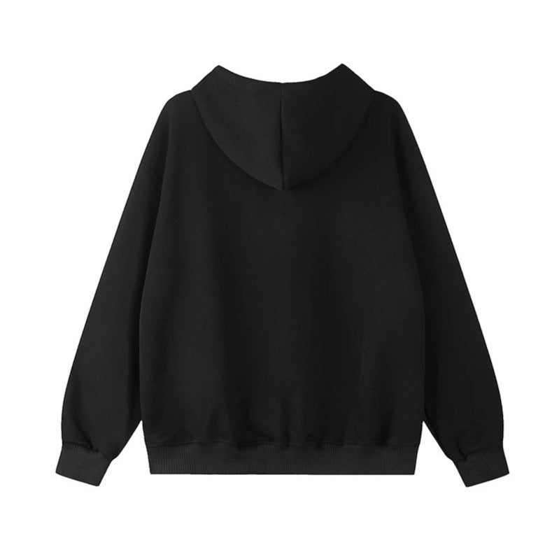 Women's hooded sweatshirt jacket with full zip, oversized cut and statement front print Amarae
