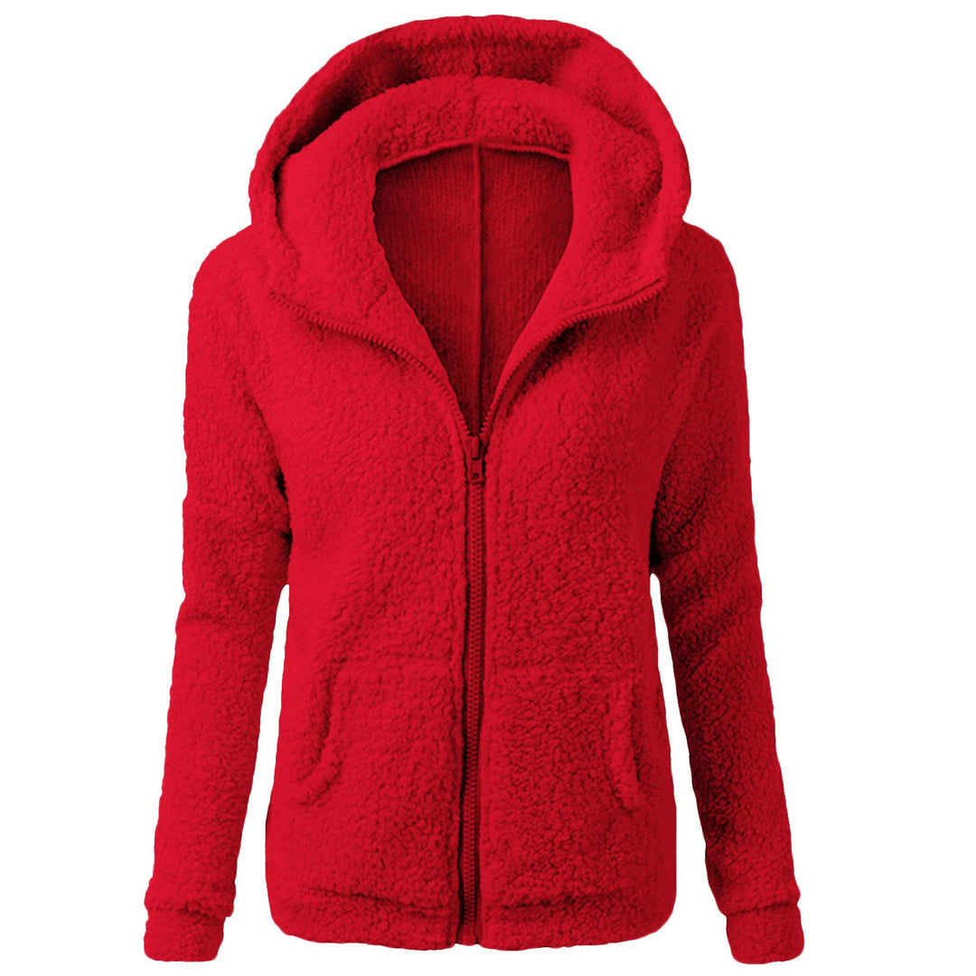 Women's fleece jacket with cozy hood Chic & Stil