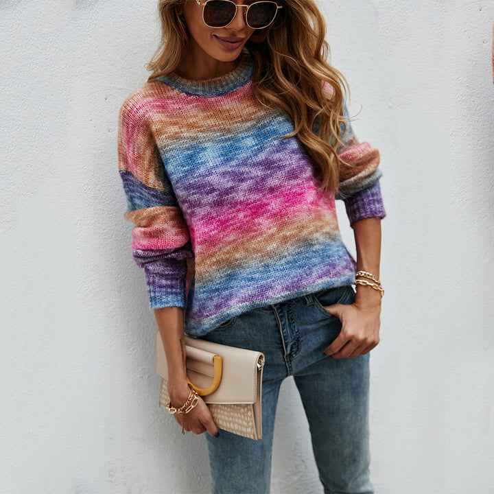 Pull à la mode pour femmes avec un dégradé de couleurs unique Chic & Stil