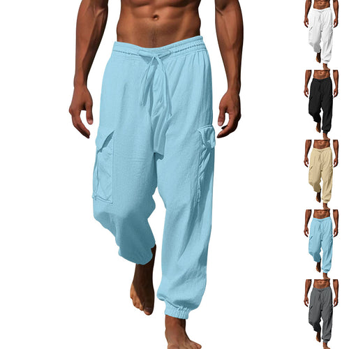 Men's cargo pants with elastic waistband and practical side pockets Amarae 1760050766