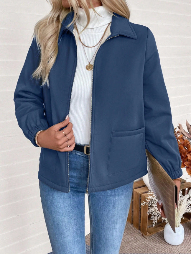 Women’s leisure jacket with front zipper and practical pockets Lune London
