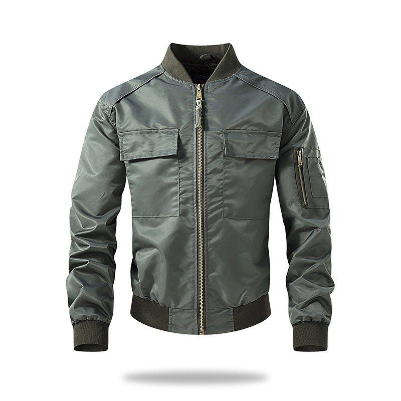Military bomber jacket for men with practical pockets and durable material Lune London